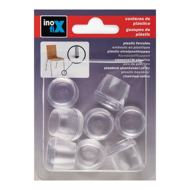 Imagen 0 de Contera Plástica Transparente 8 Uds - 16 mm