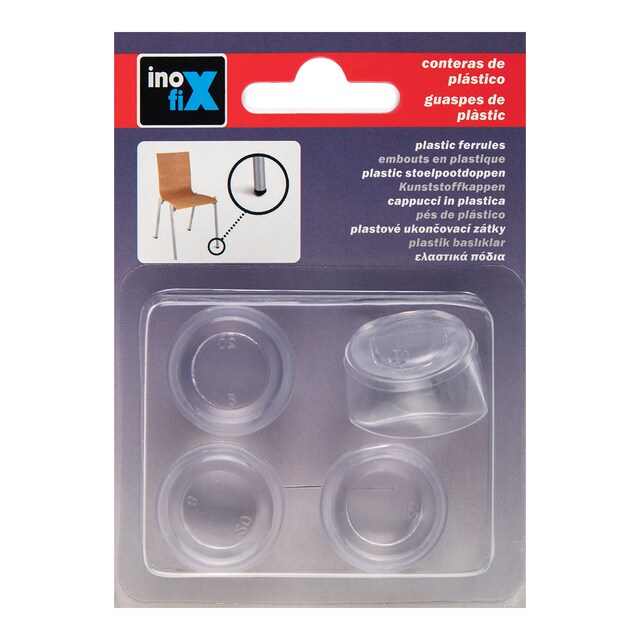 Imagen 0 de Contera Plástica Transparente 4 Uds - 20 mm