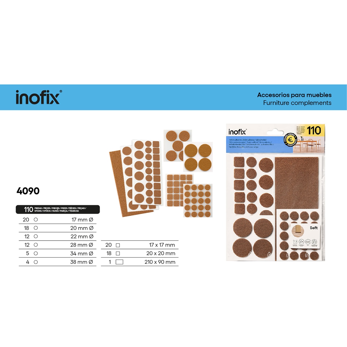 Pack Fieltros Multif. 110 Uds Marrón-3
