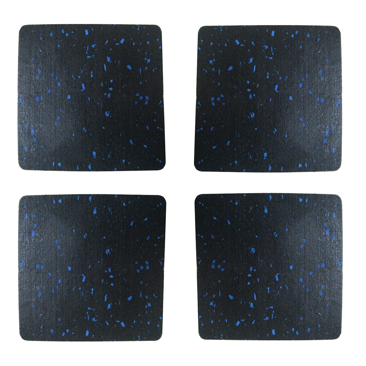 4 almohadillas antivibraciones cuadradas Mottez Gris / Azul-3