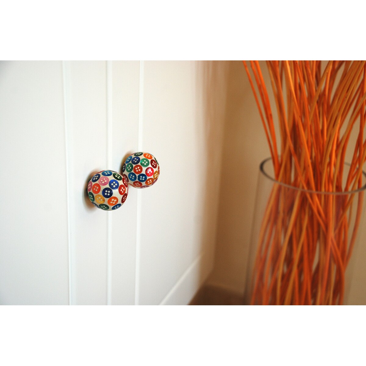 Pomo Resina Bola Botones Nacarados Multicolor-2