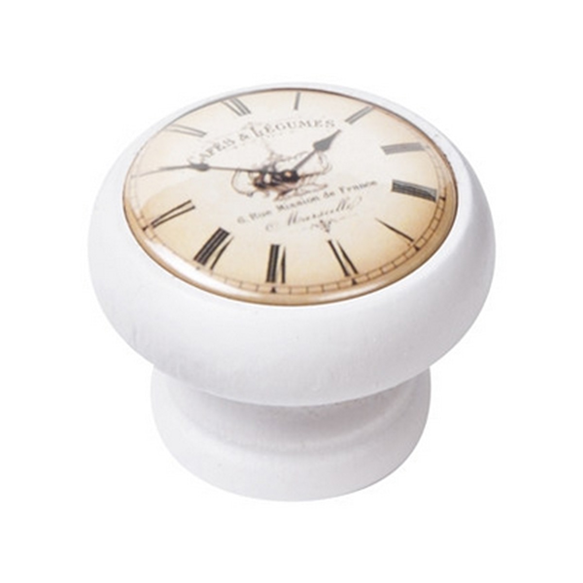 Imagen 0 de Pomo Madera Lacada Reloj Café