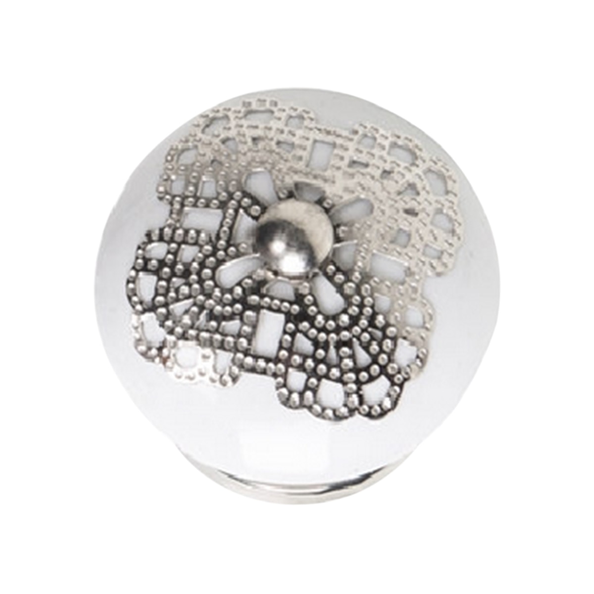 Imagen 0 de Pomo Cerámica Apliques Plata Ø 40 mm