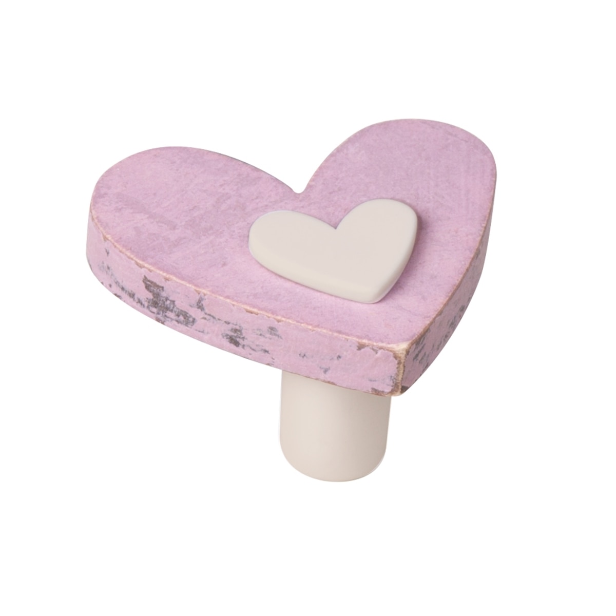 Imagen 0 de Pomo Madera Desgastada Corazón