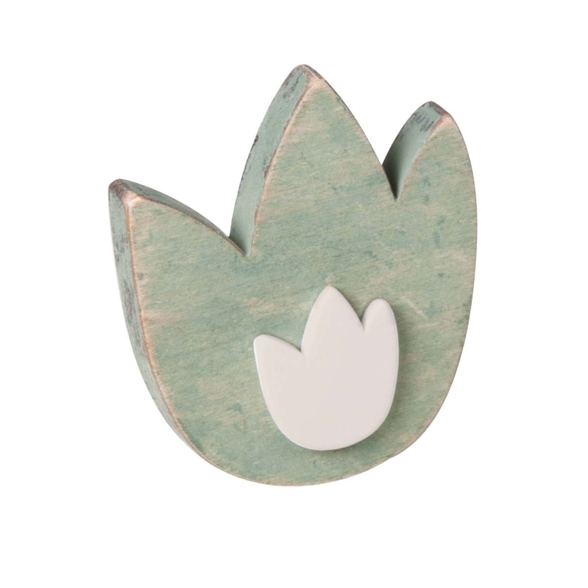 Imagen 0 de Pomo Madera Desgastada Tulipán