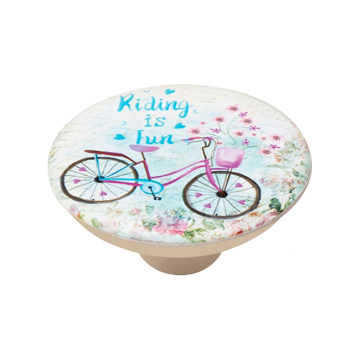Pomo ABS Redondo Bici Rosa / Azul-1
