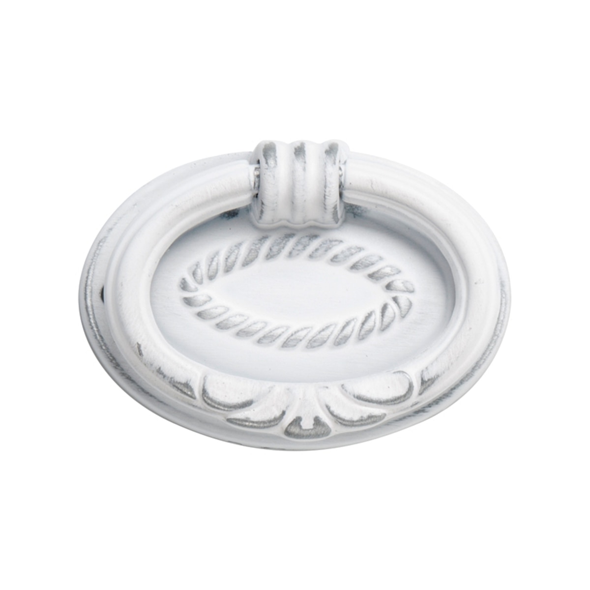 Imagen 0 de Tirador Zamak Acabado Plata con Pátina Blanca 46 mm
