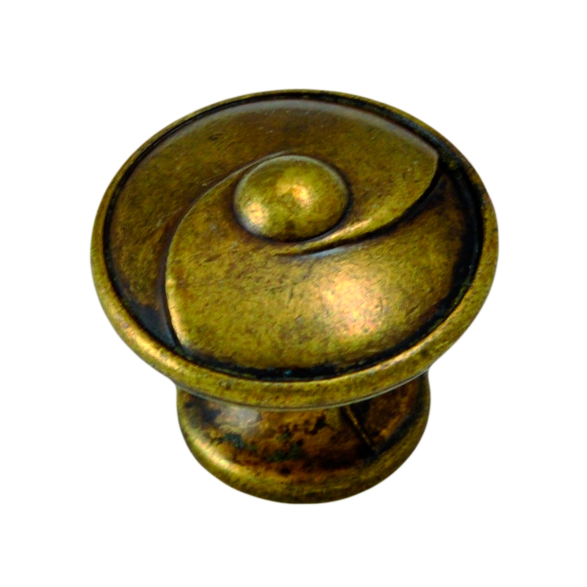 Pomo Zamak Espiral Acabado Bronce Envejecido 27 mm Bronce-1