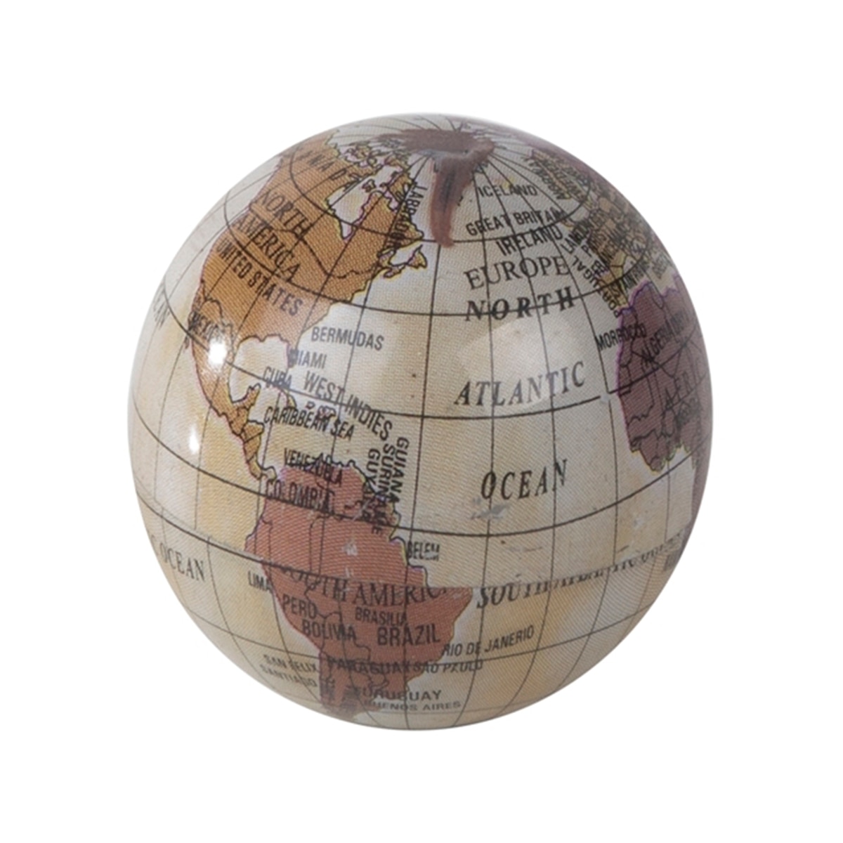 Imagen 0 de Pomo Resina Bola del Mundo 40 mm