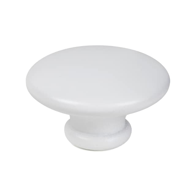 Imagen 0 de Pomo Madera Haya Lacada Blanco 44 mm