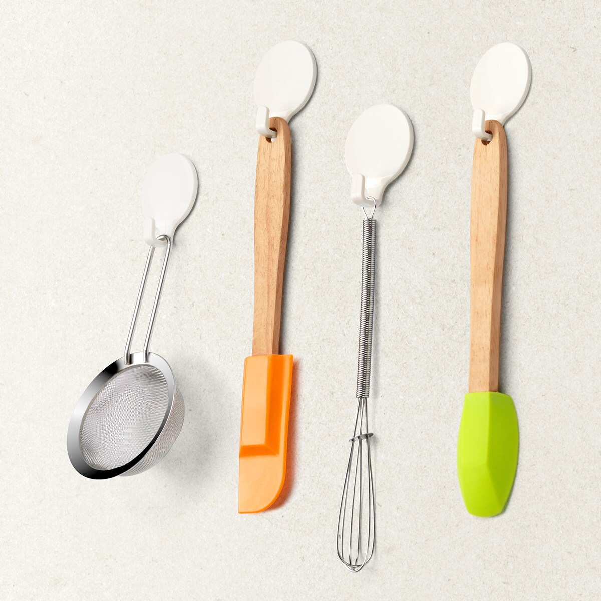 Gancho Adesivo Circular Liso 2 Unid. Branco-3