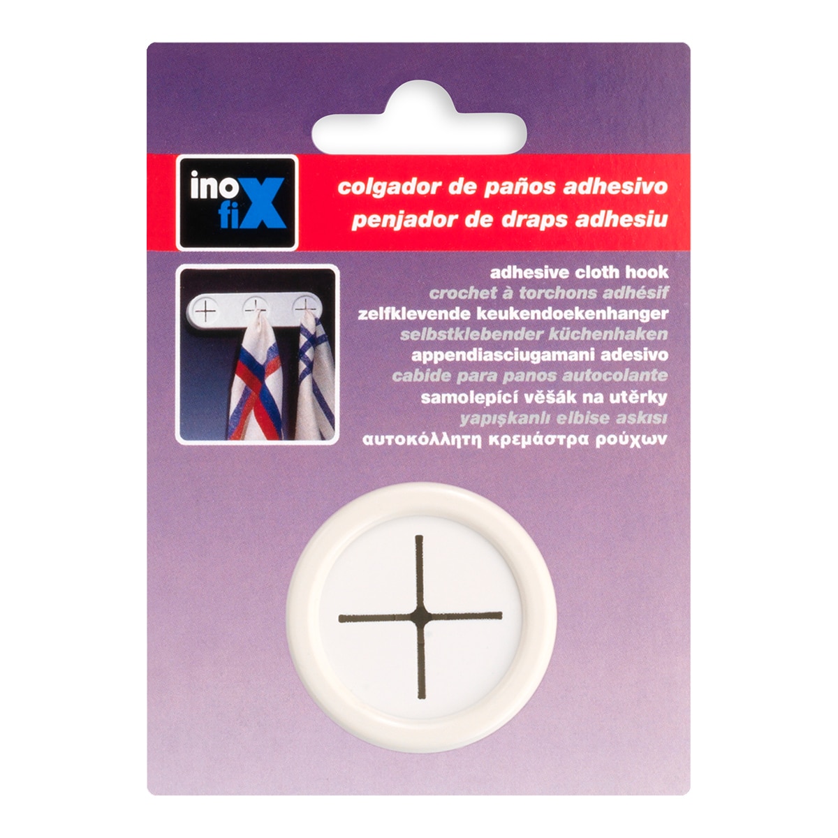 Colgador Adhesivo Paños Cocina Blanco-3