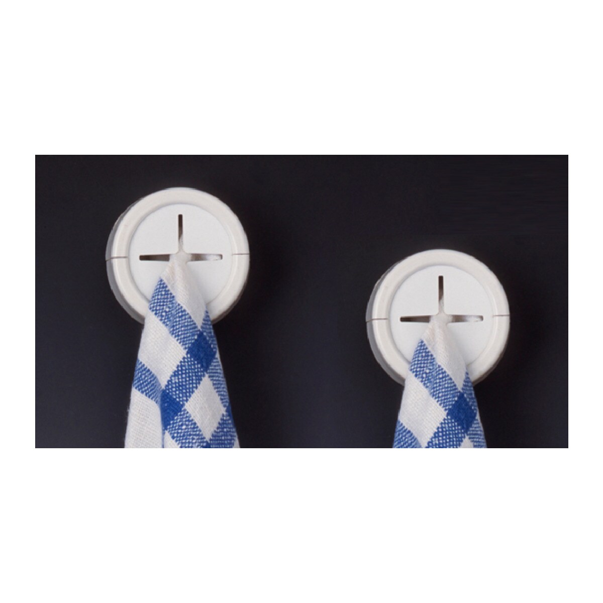 Colgador Adhesivo Paños Cocina Cromo mate-2