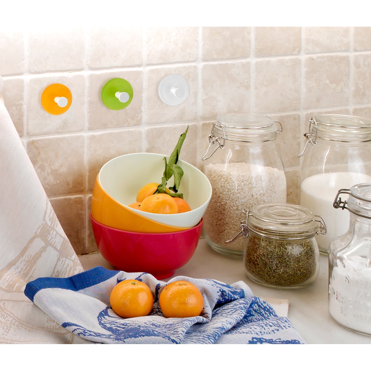 Gancho Adesivo Redondo Gancho Branco 2 Unid. Branco-4