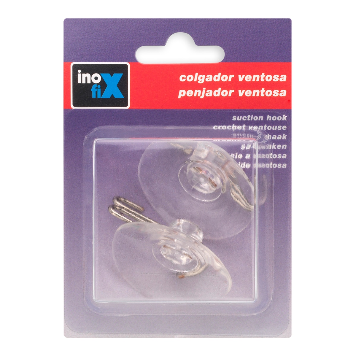 Colgadores Ventosa Gancho Metálico - 2 Uds Cristal-2