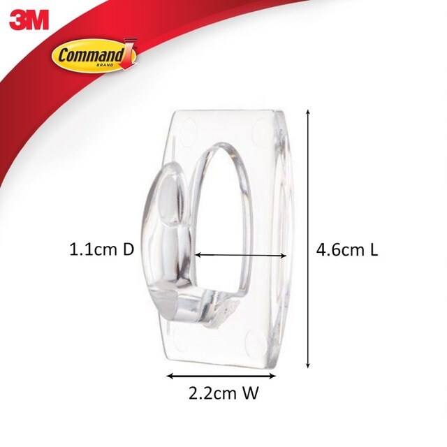 Mini Ganchos Transparentes 6 Uds Cristal-6