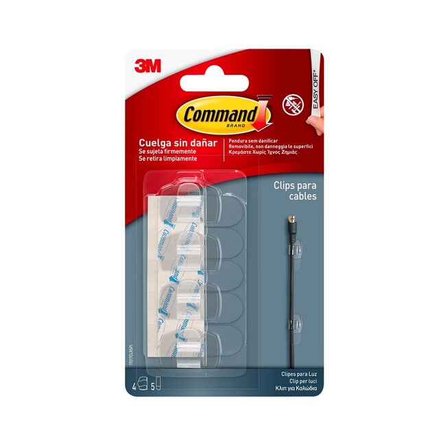 Imagen 0 de Clip Sujeta Cables Redondos 4 Uds