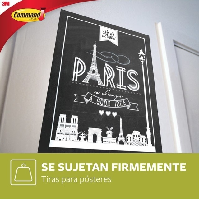 Tiras Sujeta Póster Pequeñas 12 Uds Blanco-7