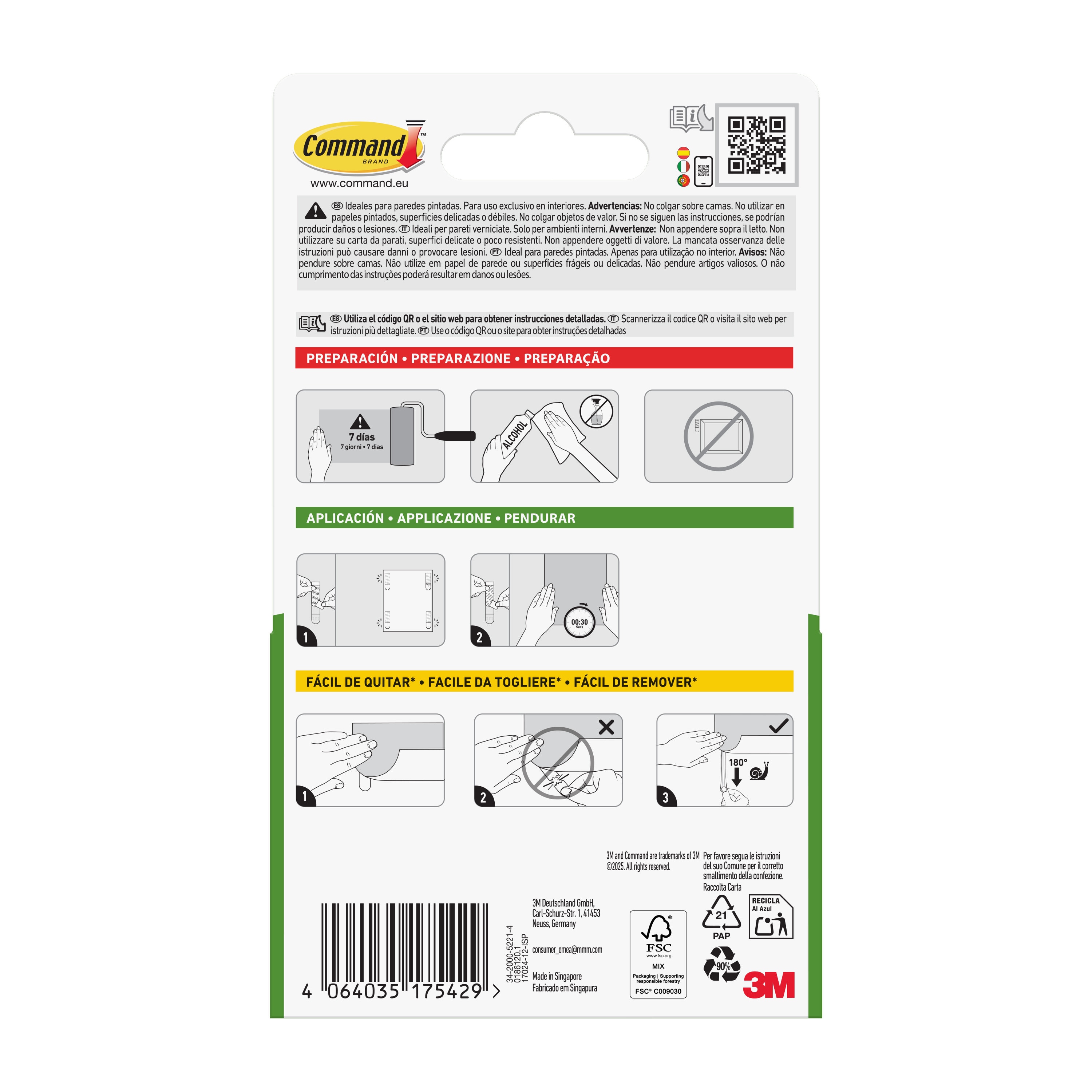 Tiras Pequenas de Fixação de Posters 12 Unid. Branco-9