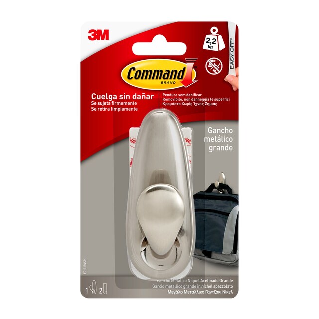 Imagen 0 de Gancho Adhesivo Metálico Clásico Grande