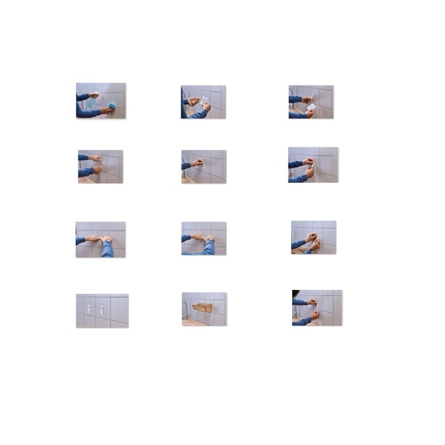 Clavo Adhesivo Ajustable Azulejos y Metal 2 Uds Blanco-7