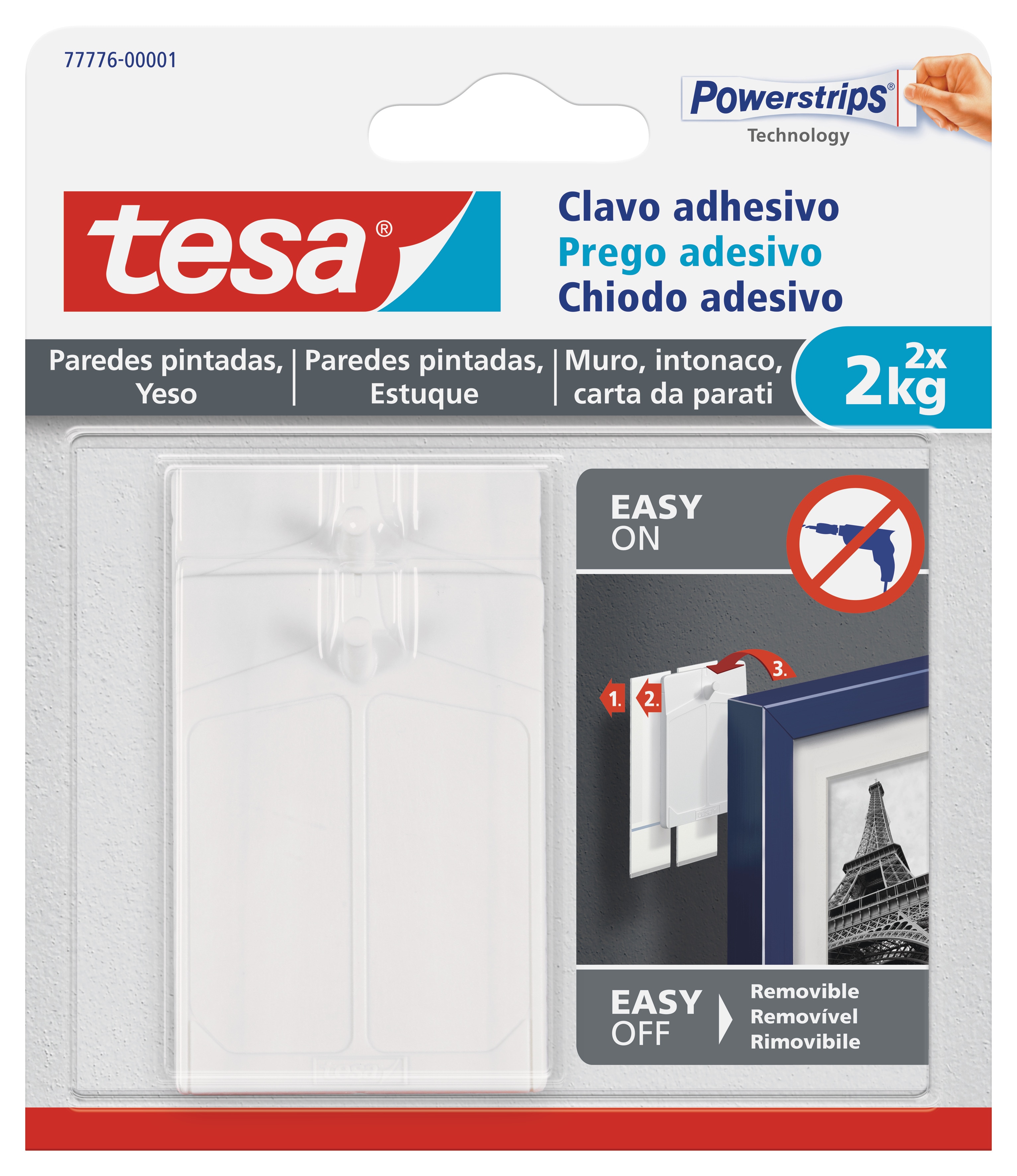 Imagem 0 de Prego Adesivo Paredes Pintadas e Gesso 2 Unid. L