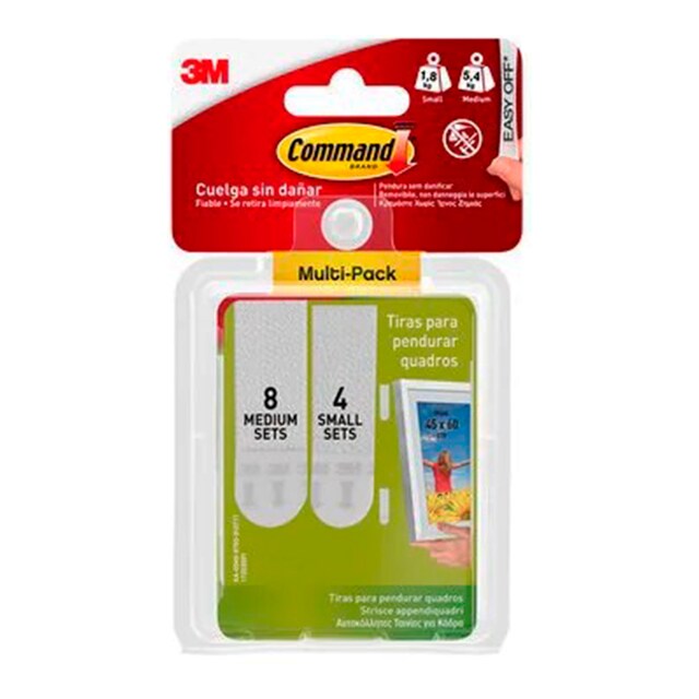 Imagen 0 de Tiras Colgar Cuadros Pack 8 Uds Medianas + 4 Uds Pequeñas