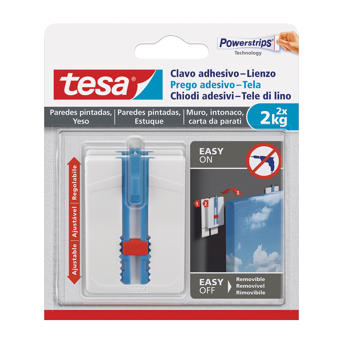 Imagem 0 de Prego Adesivo Telas para Papel de Parede e Gesso 2 Unid. - 2 kg