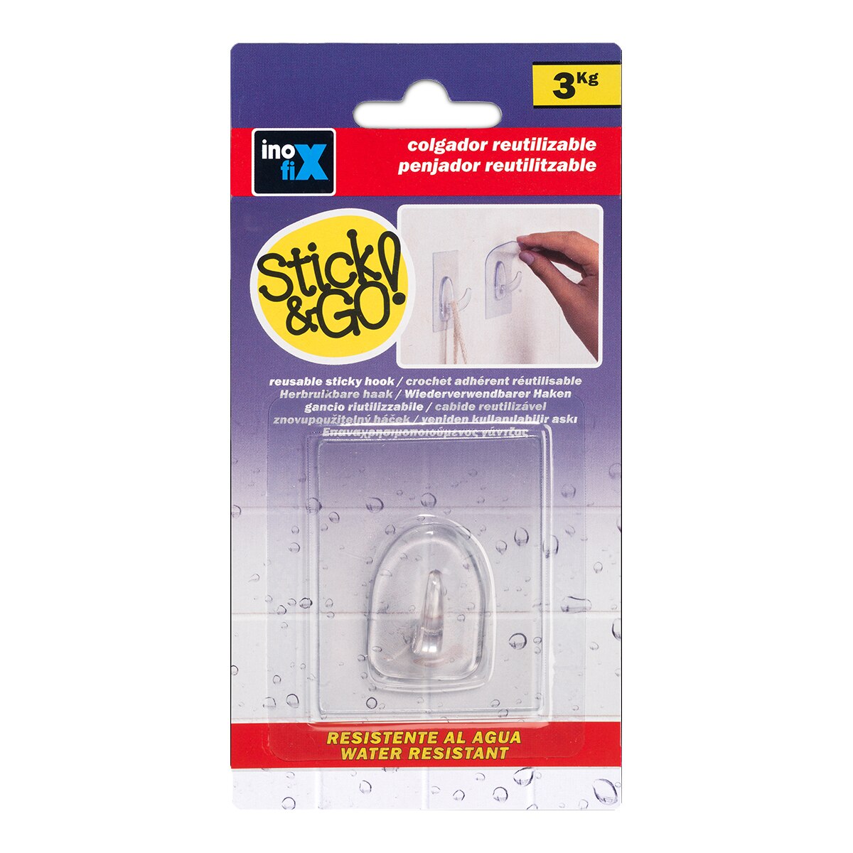 Colgador Autoadherente Reutilizable Transparente-2