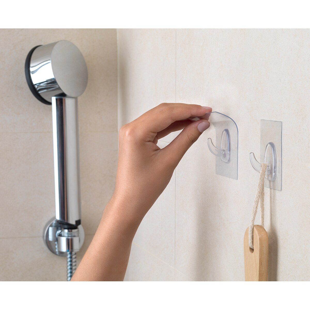 Colgador Autoadherente Reutilizable Transparente-3