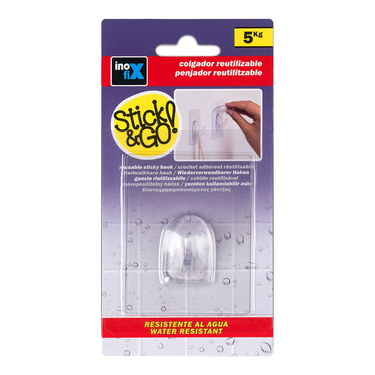 Colgador Autoadherente Reutilizable Transparente-2