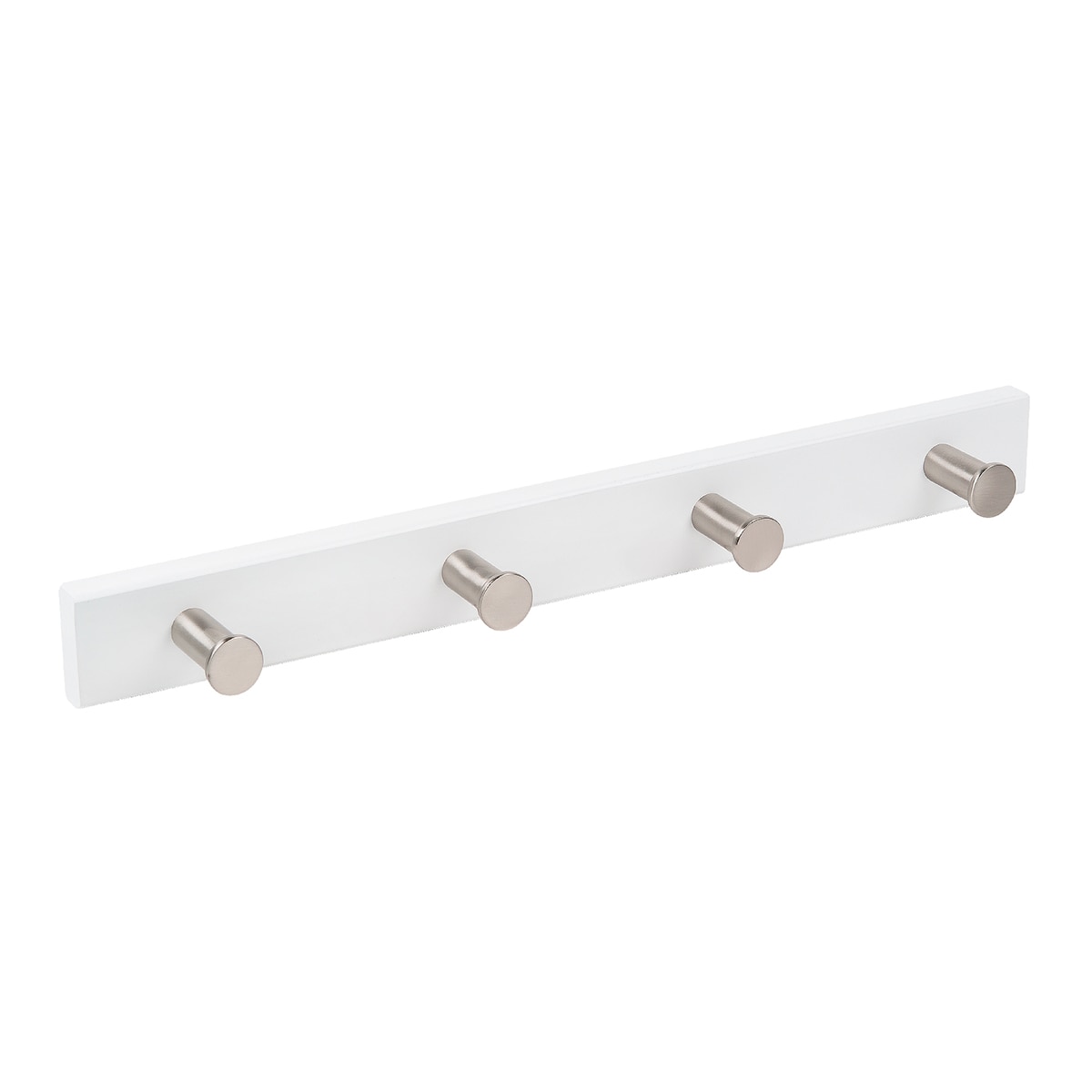 Percha Madera y Zamak 4 Colgadores 989BLNCV Blanco-1