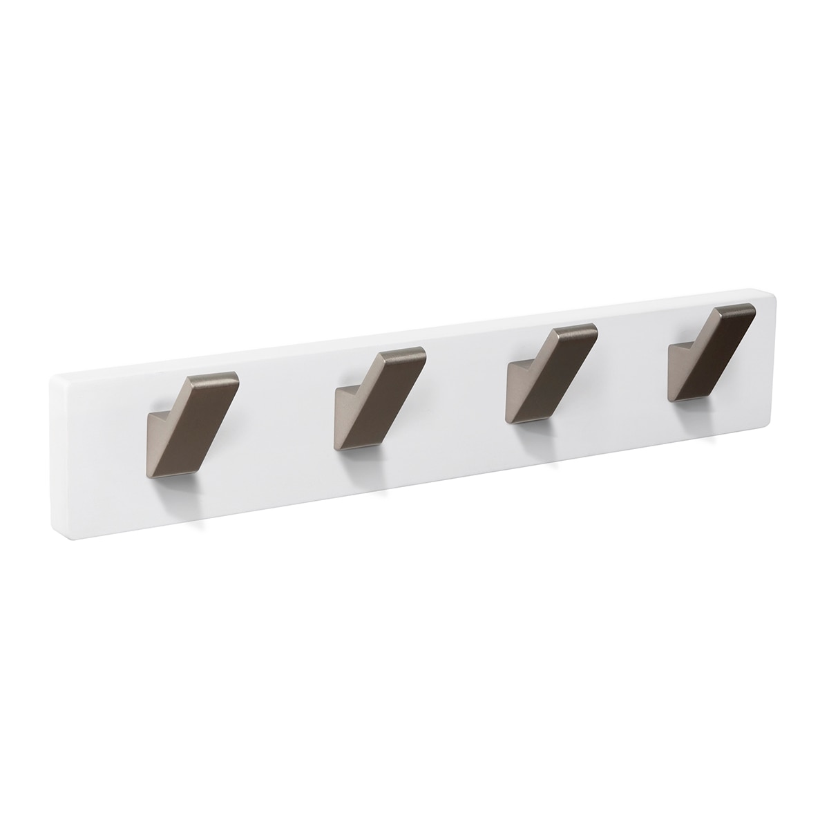Percha Madera y Zamak 4 Colgadores 9108BLIN Blanco-1