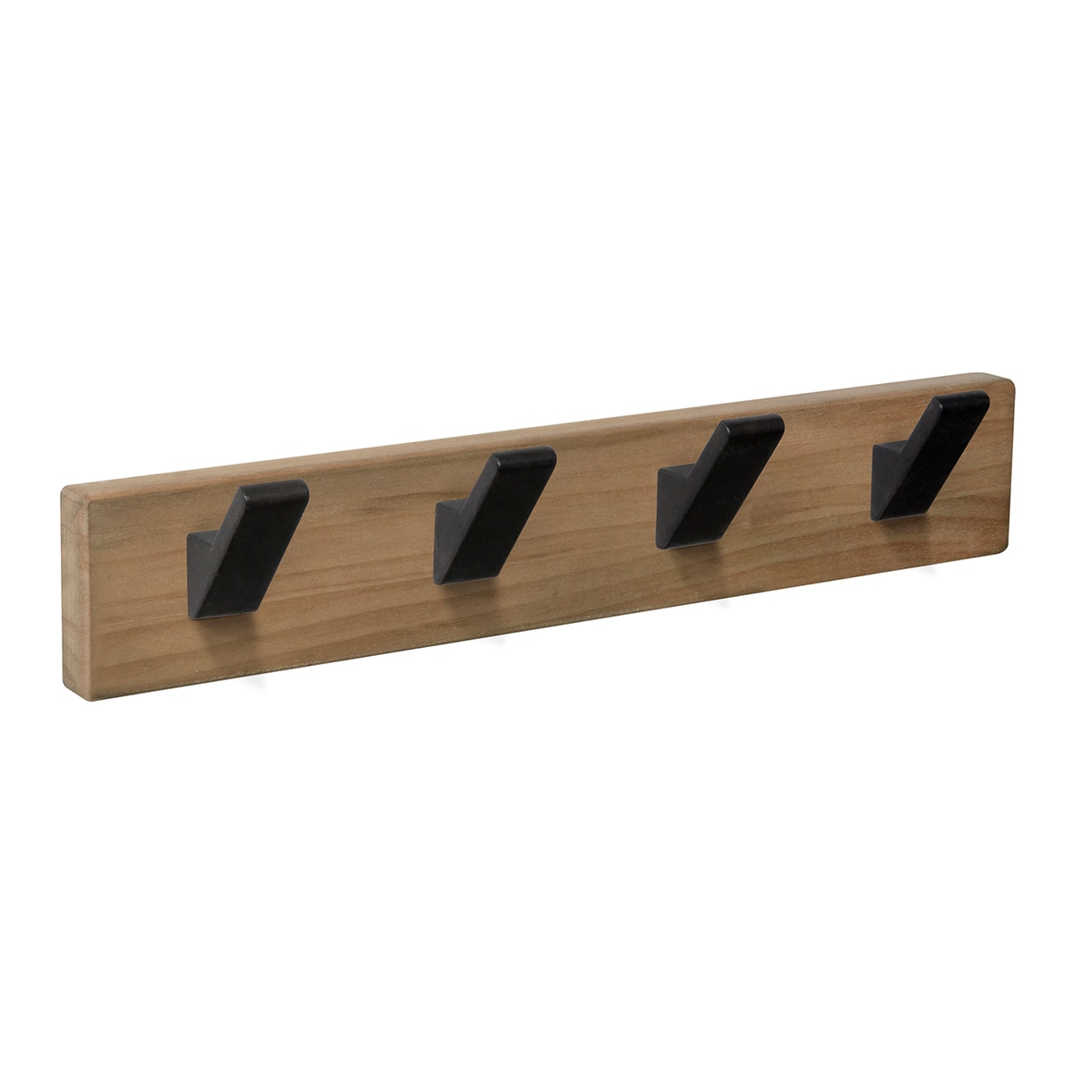 Percha Madera y Zamak 4 Colgadores 9108HVNE Haya rústico-1