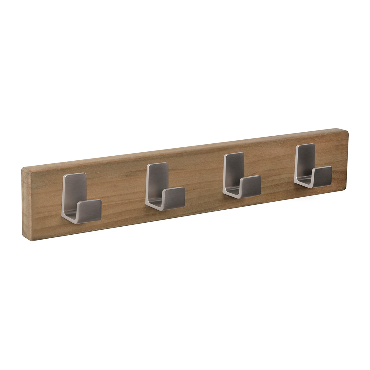 Percha Madera y Zamak 4 Colgadores 9106HVIN Haya rústico-1