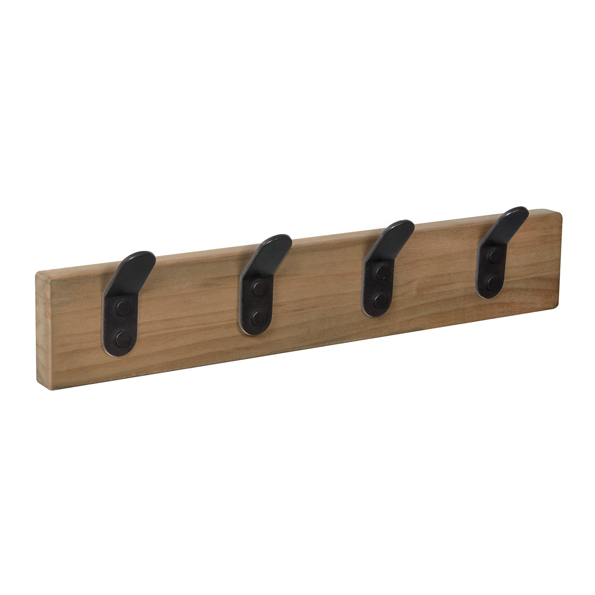 Percha Madera y Zamak 4 Colgadores 9107HVNE Haya rústico-1