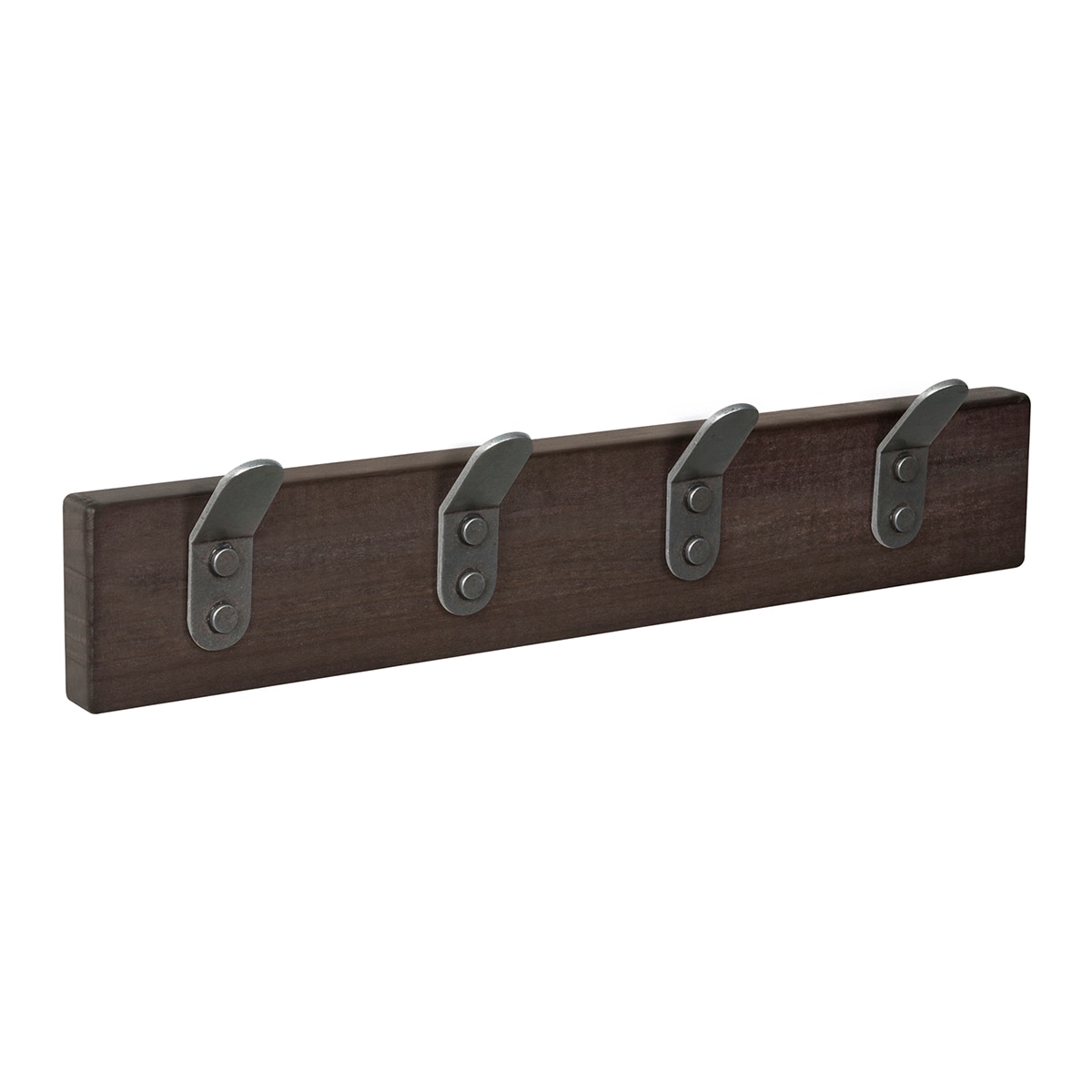 Percha Madera y Zamak 4 Colgadores 9107NVPT Nogal viejo-1