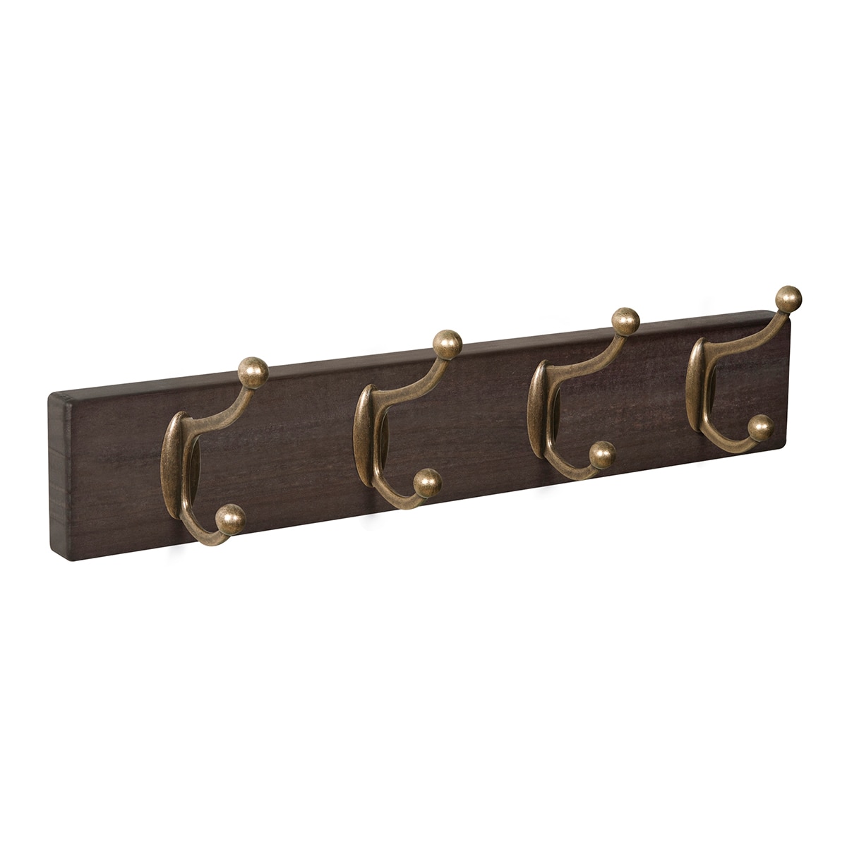 Imagen 0 de Percha Madera y Zamak 4 Colgadores 9104NVBR