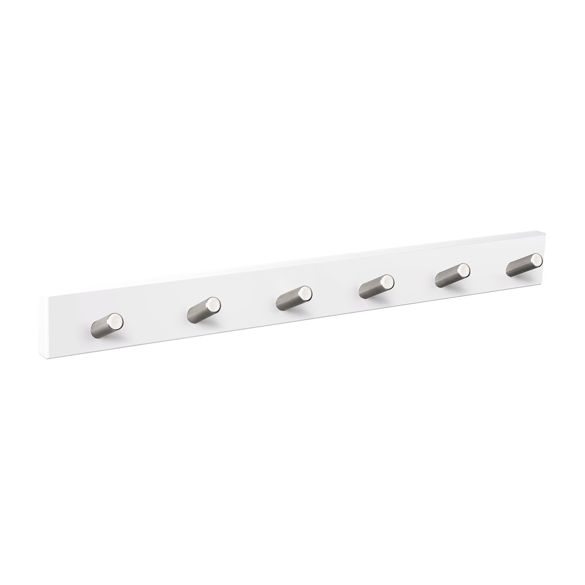 Percha Madera y Zamak 6 Colgadores 9400BLIN6 Blanco-1