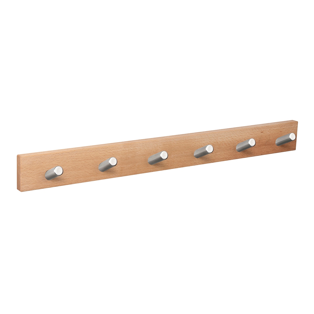 Percha Madera y Zamak 6 Colgadores 9400HNIN6 Haya natural-1