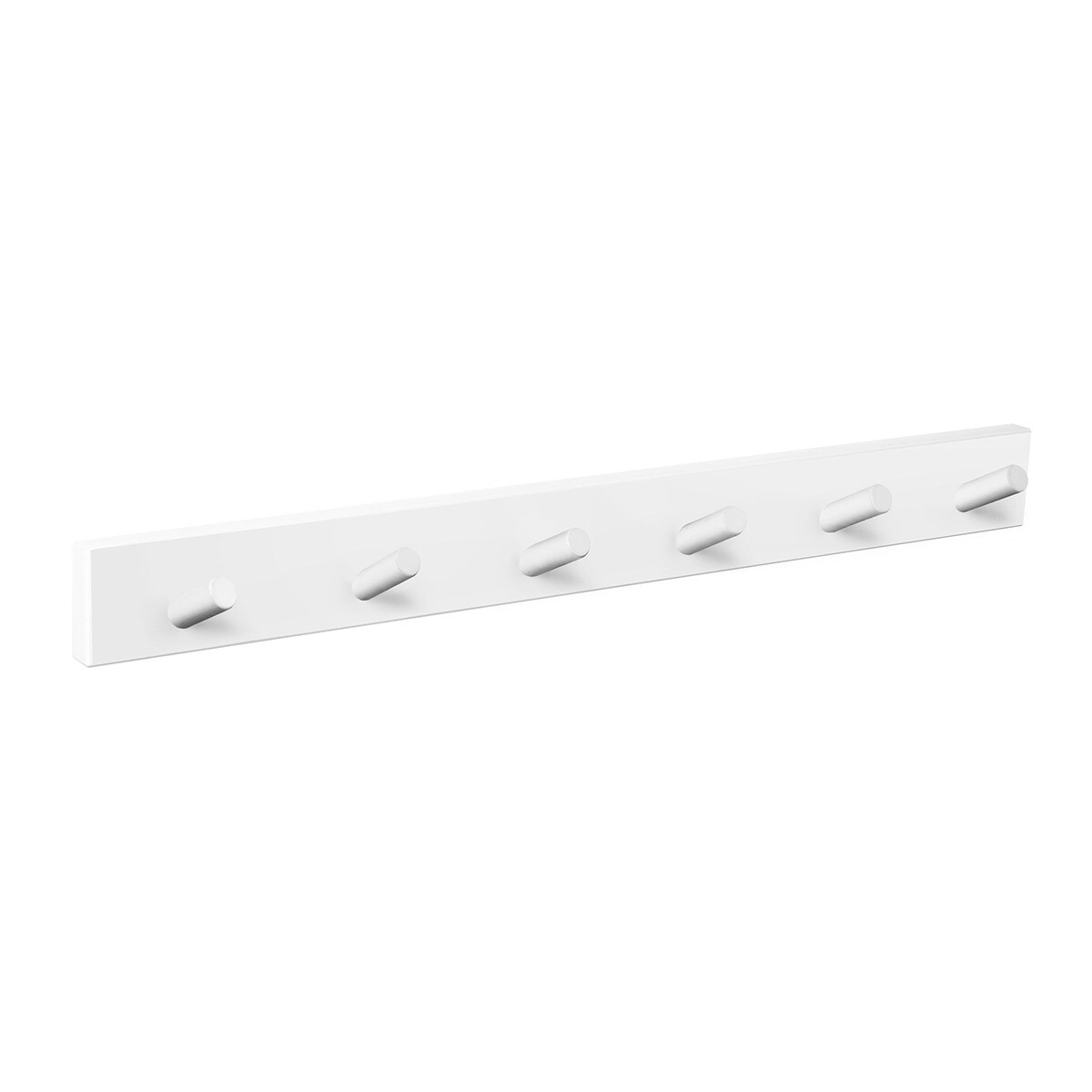 Percha Madera y Zamak 6 Colgadores 9400BLBL6 Blanco-1