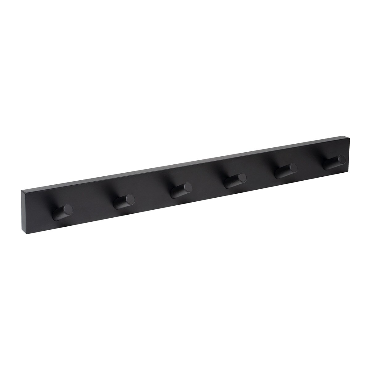 Percha Madera y Zamak 6 Colgadores 9400NENE6 Negro-1