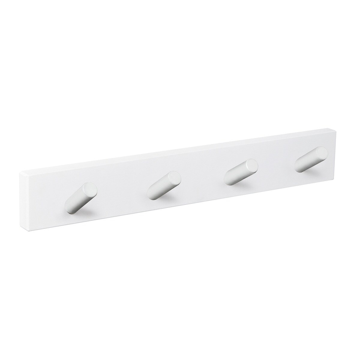 Percha Madera y Zamak 4 Colgadores 9400BLBL4 Blanco-1