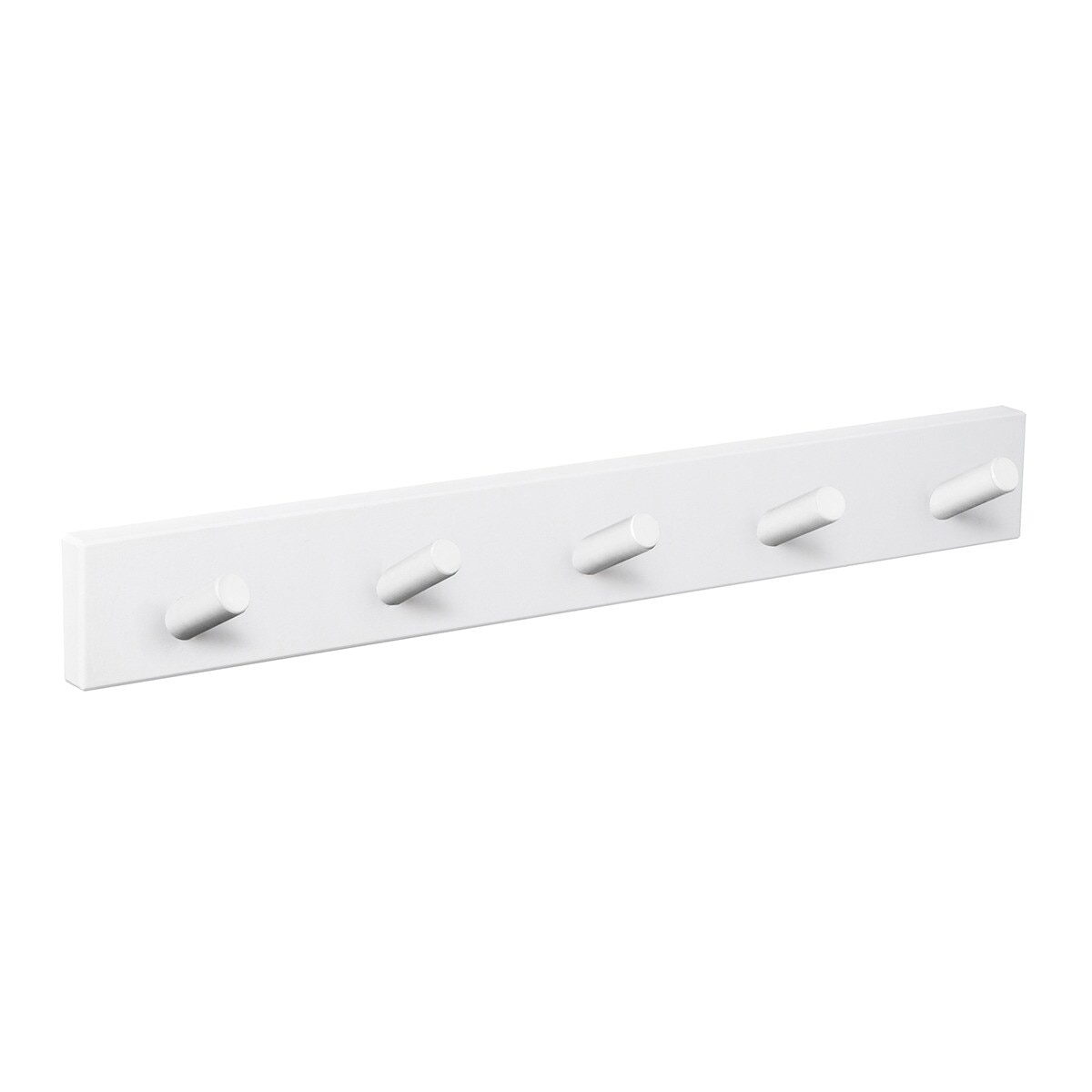 Percha Madera y Zamak 5 Colgadores 9400BLBL5 Blanco-1