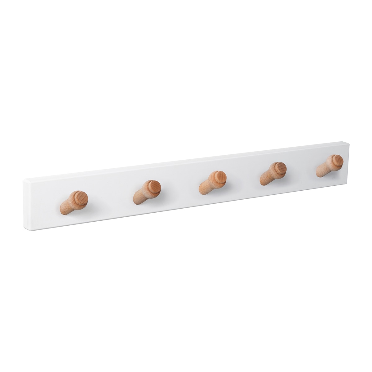 Percha Madera y Madera 5 Colgadores 9402BLHN5 Blanco-1