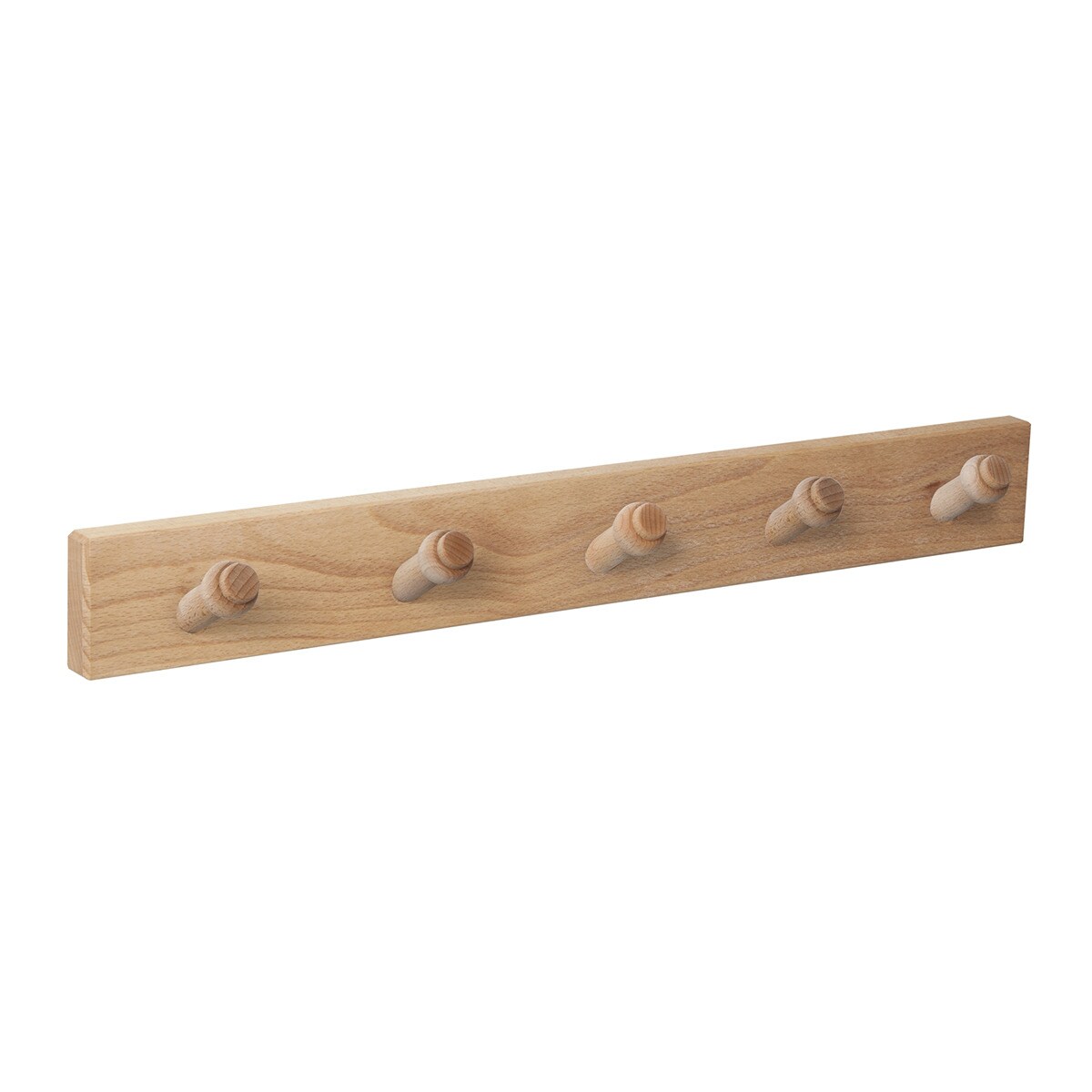 Percha Madera y Madera 5 Colgadores 9402HNHN5 Haya natural-1