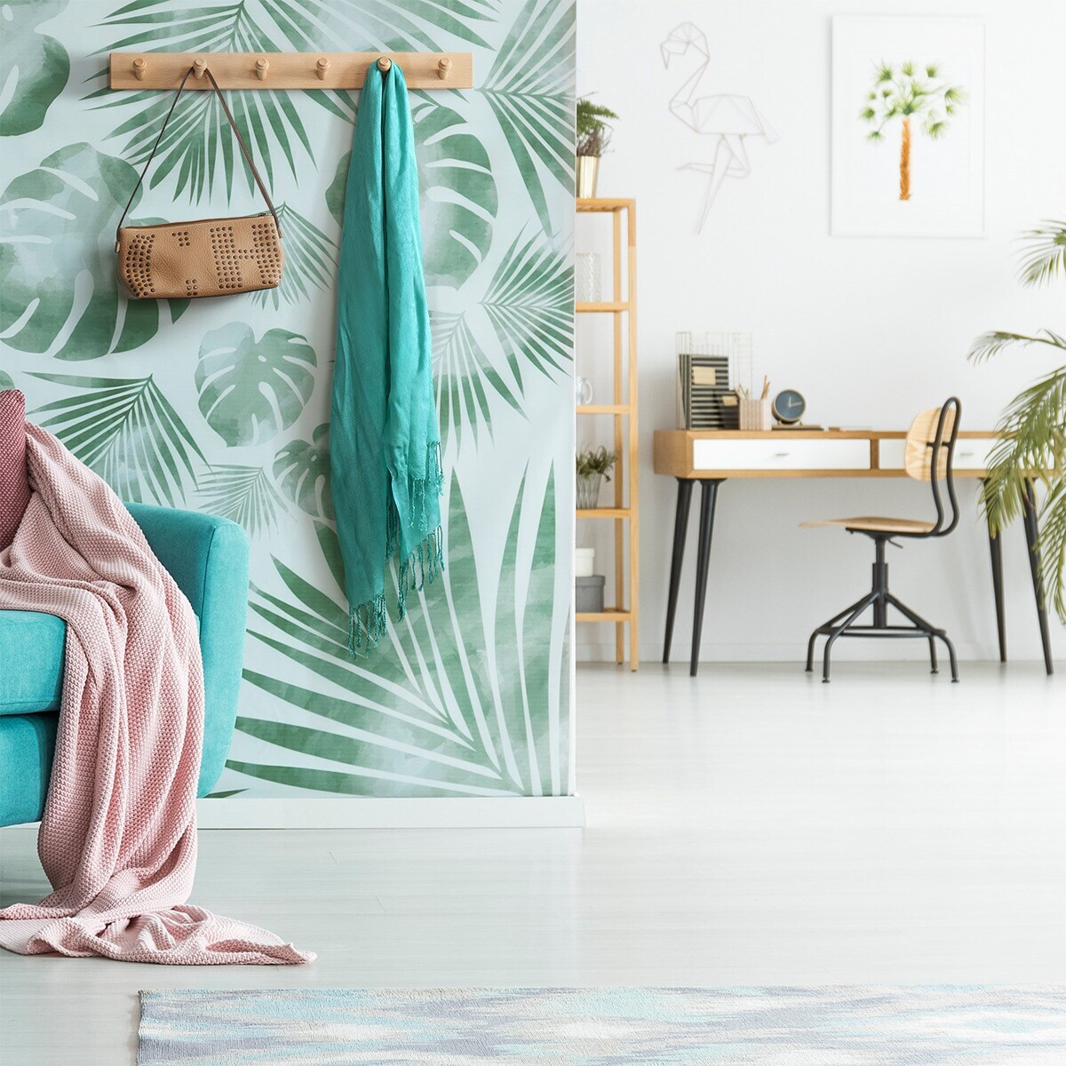 Cabide de Madeira 9403HNHN6 6 Ganchos Faia natural-2