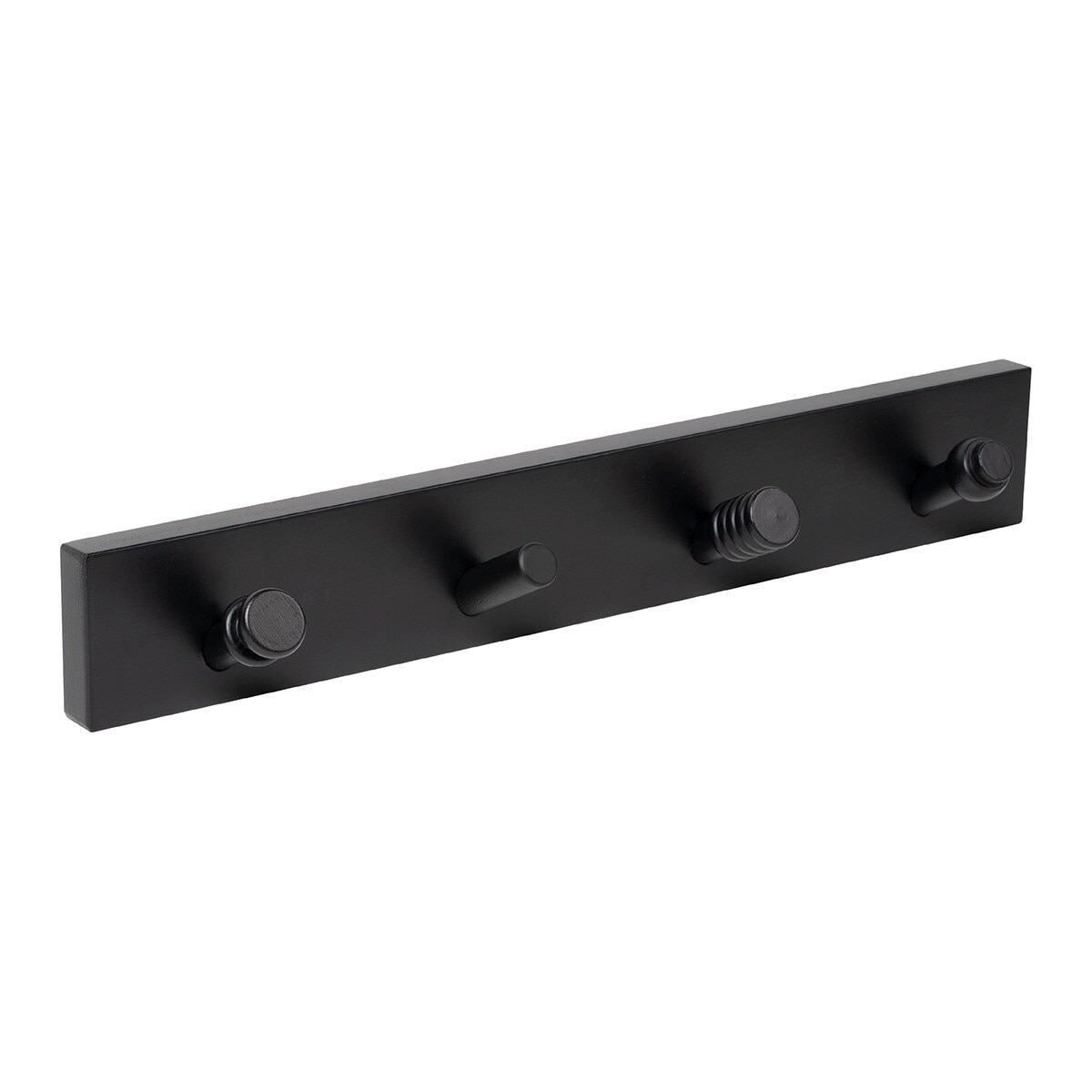 Percha Madera y Madera 4 Colgadores 9404NENE4 Negro-1