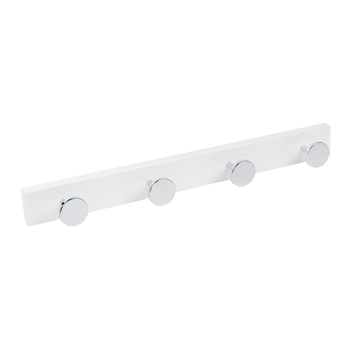 Percha Madera y Zamak 4 Colgadores 9012BLNCV Blanco-1