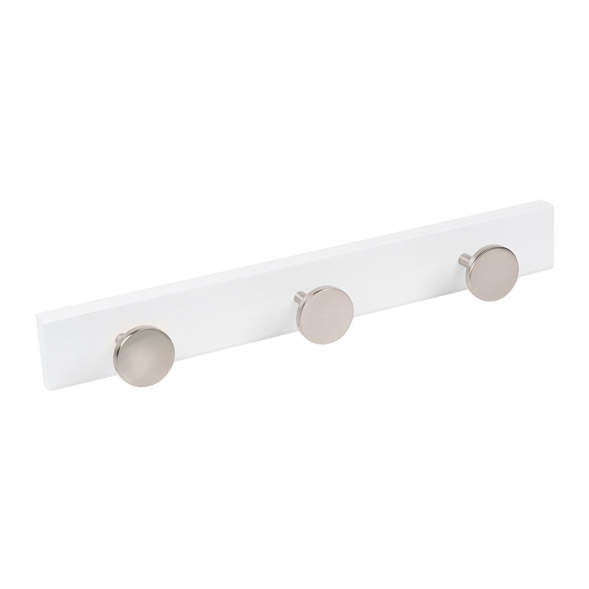 Percha Madera y Zamak 3 Colgadores 9012BLNCV3 Blanco-1
